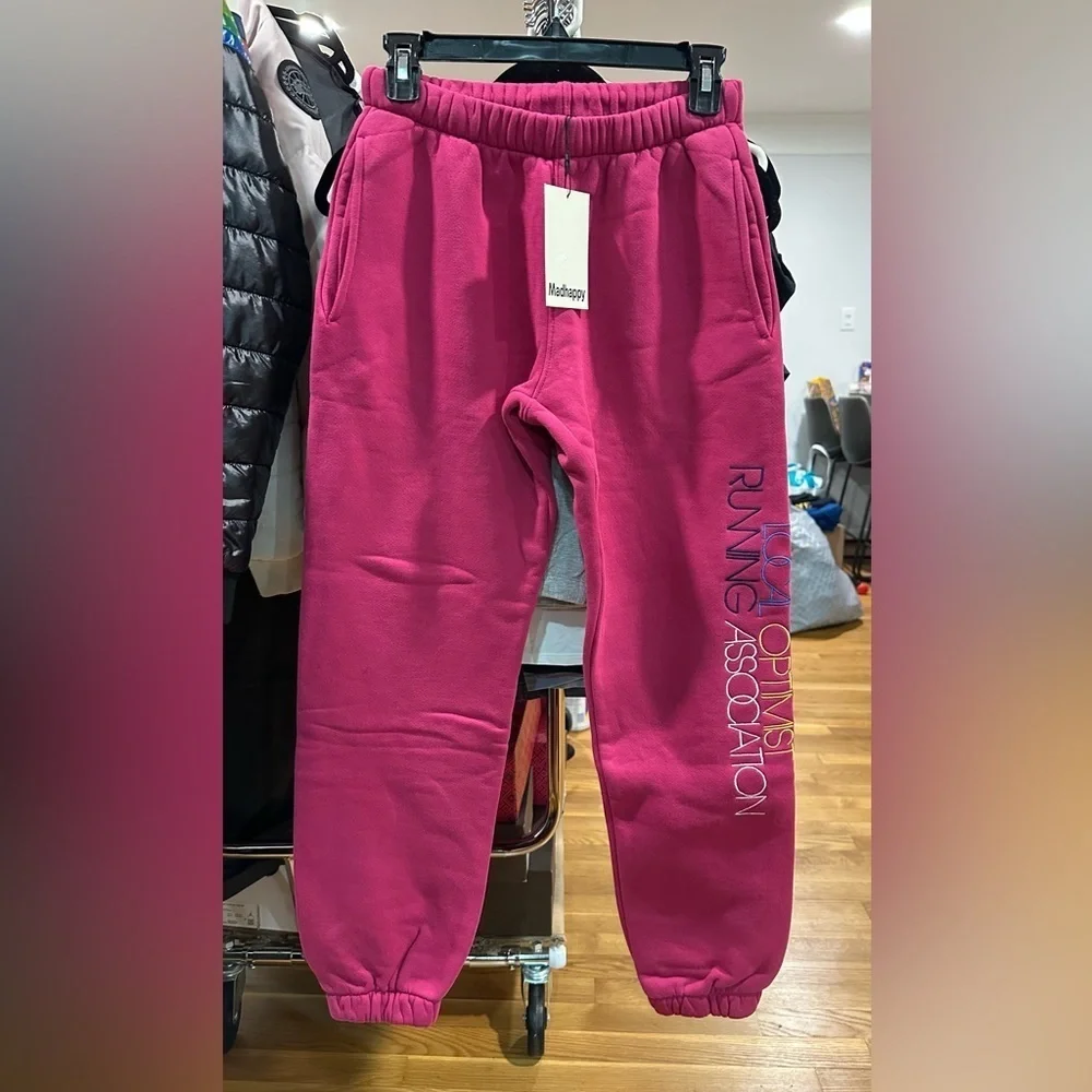 NWT Madhappy L.O.R.A. Heritage Sweatpants Local Optimist Running Association S